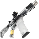 High-performance SLR 5.0 Gel Blaster featuring 260-300 FPS, adjustable firing modes, and durable construction.